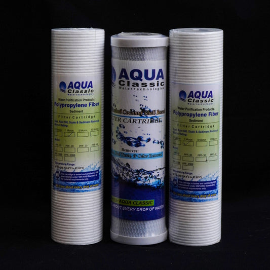 Aqua Classic Triple Water Filter Cartridge Set